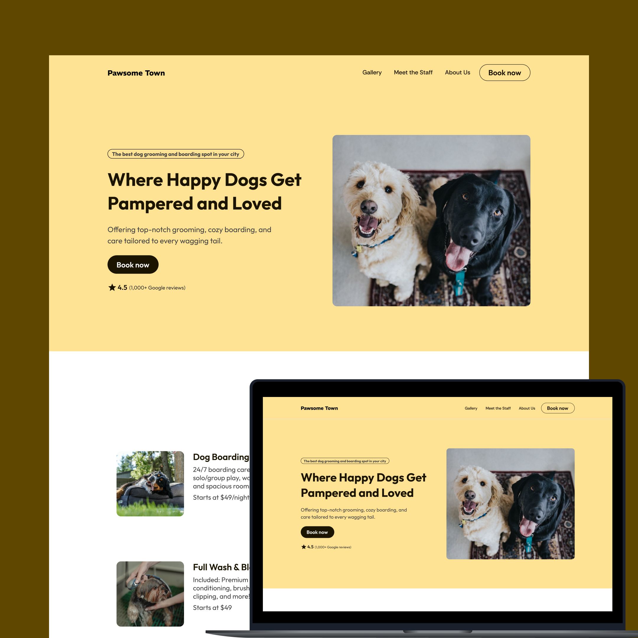 Best professional website design for pet grooming and boarding business